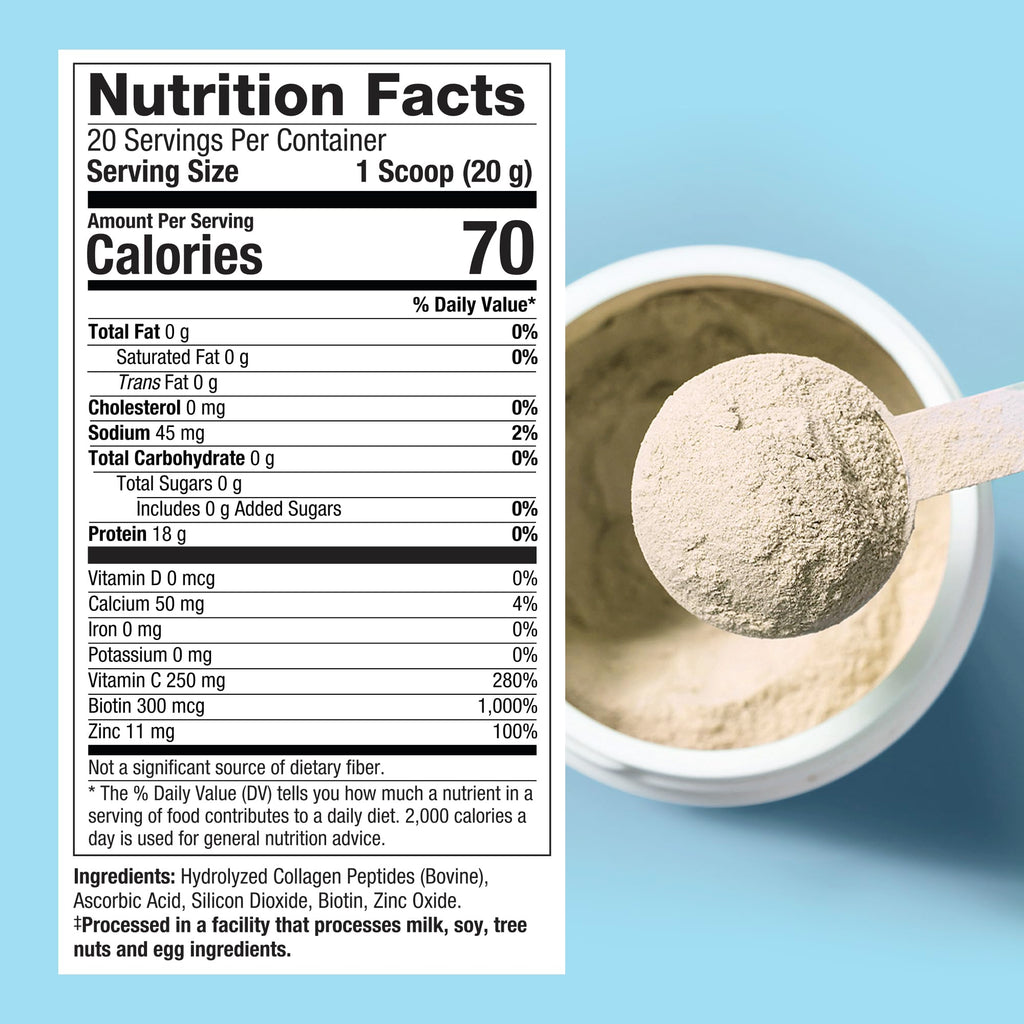 Collagen Powder Unflavored 20 Servings R8434