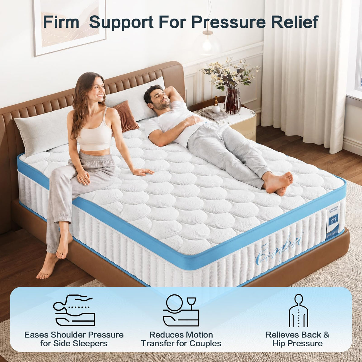 Full Size 12 Inch Firm Hybrid Memory Foam Mattress F39038