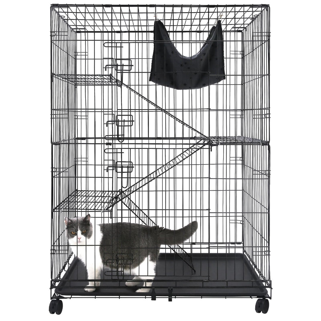 50 Inch 4-Tier Cat Crate with Wheels O49184