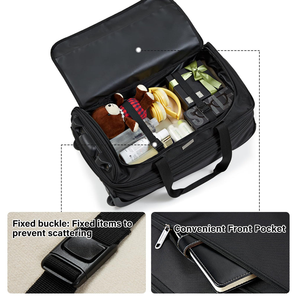 Expandable Carry On Luggage with Wheels Foldable Duffle Bag S5914