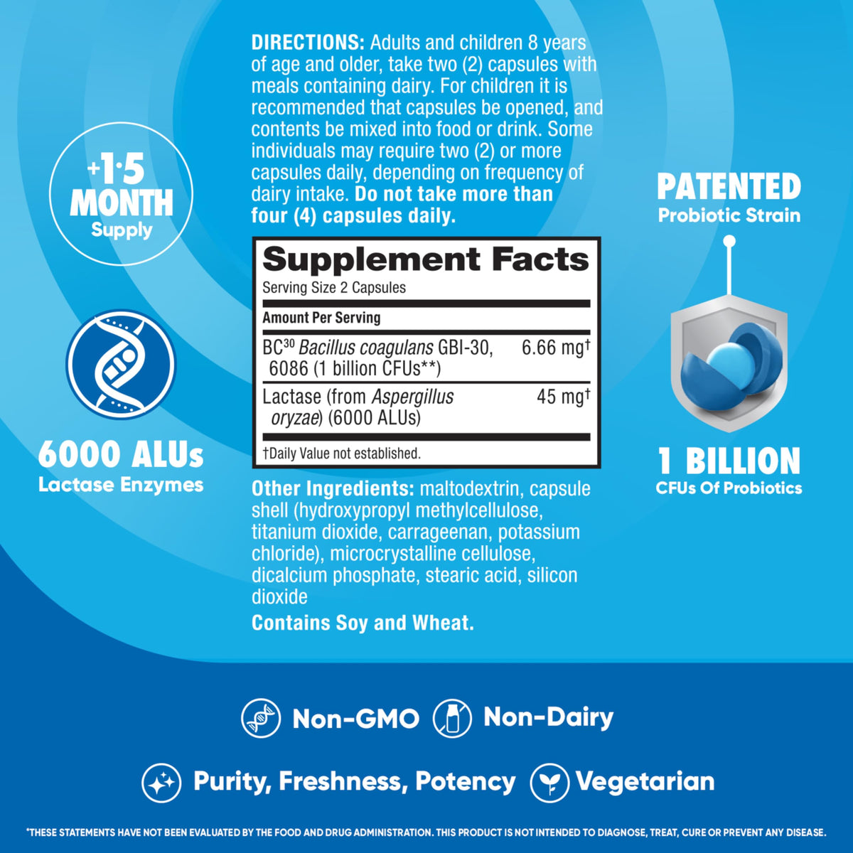 Probiotics + Lactase Digestive Enzymes 96ct W12979
