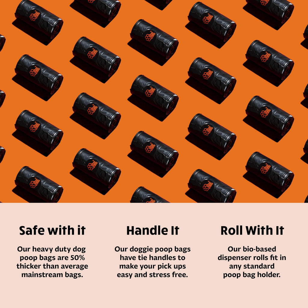Dog Poop Bags Rolls with Handles V246