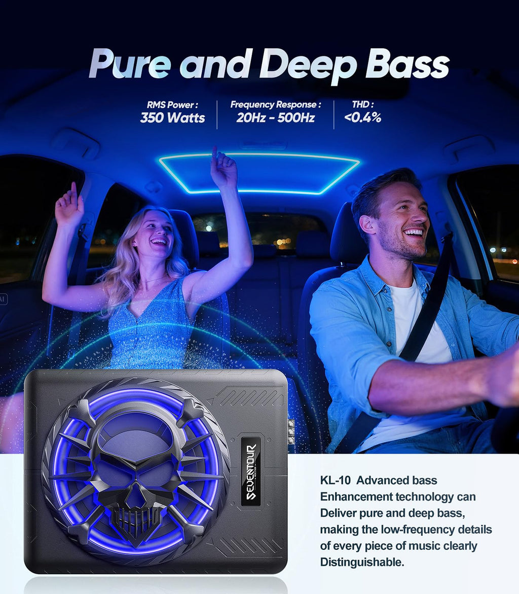 1200W Under Seat Car Subwoofer and Amp W7635