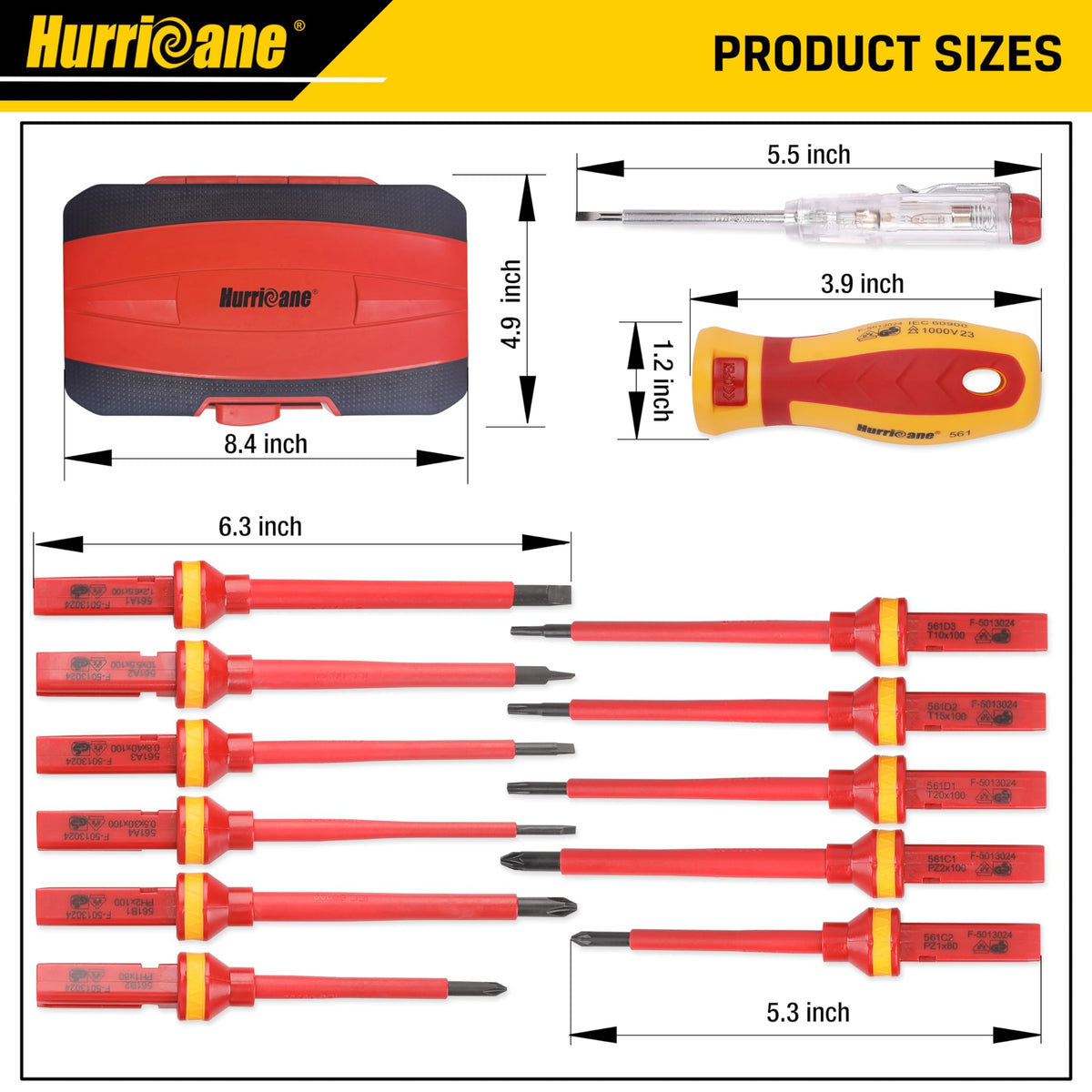 1000V Insulated 13 Piece Screwdriver Set U8008