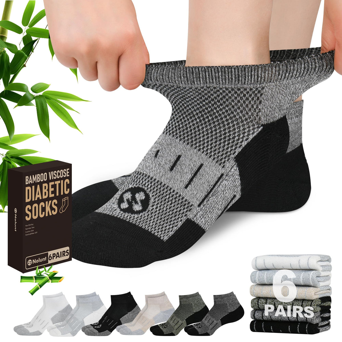 Low Cut Bamboo Viscose Diabetic Socks E637
