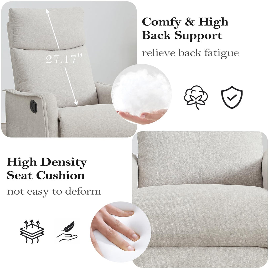 Swivel Rocker Recliner Chair with Heated Massage P749134