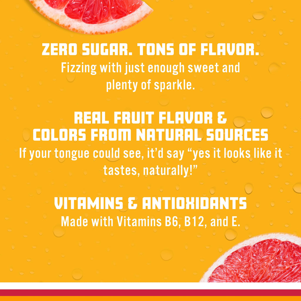Pink Grapefruit Sparkling Water 17 fl oz Bottles Pack of 12 Z1766