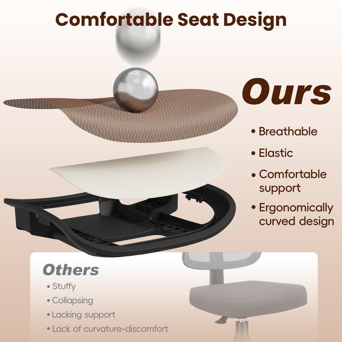 Ergonomic Mesh Office Chair with Adjustable Lumbar Support E2127