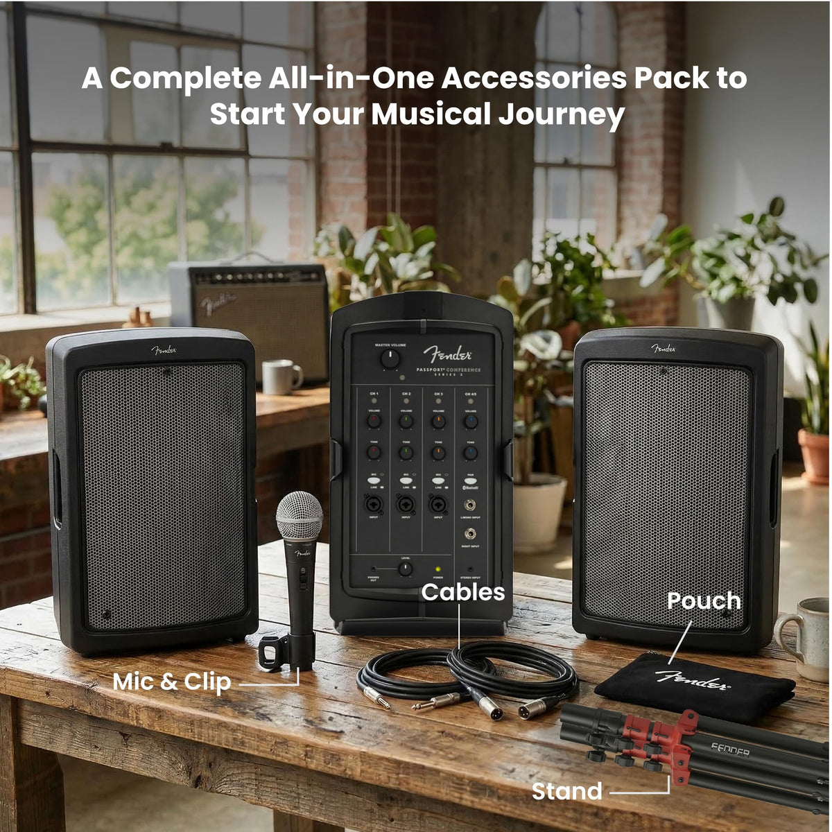 Portable PA System with Microphone Kit S195