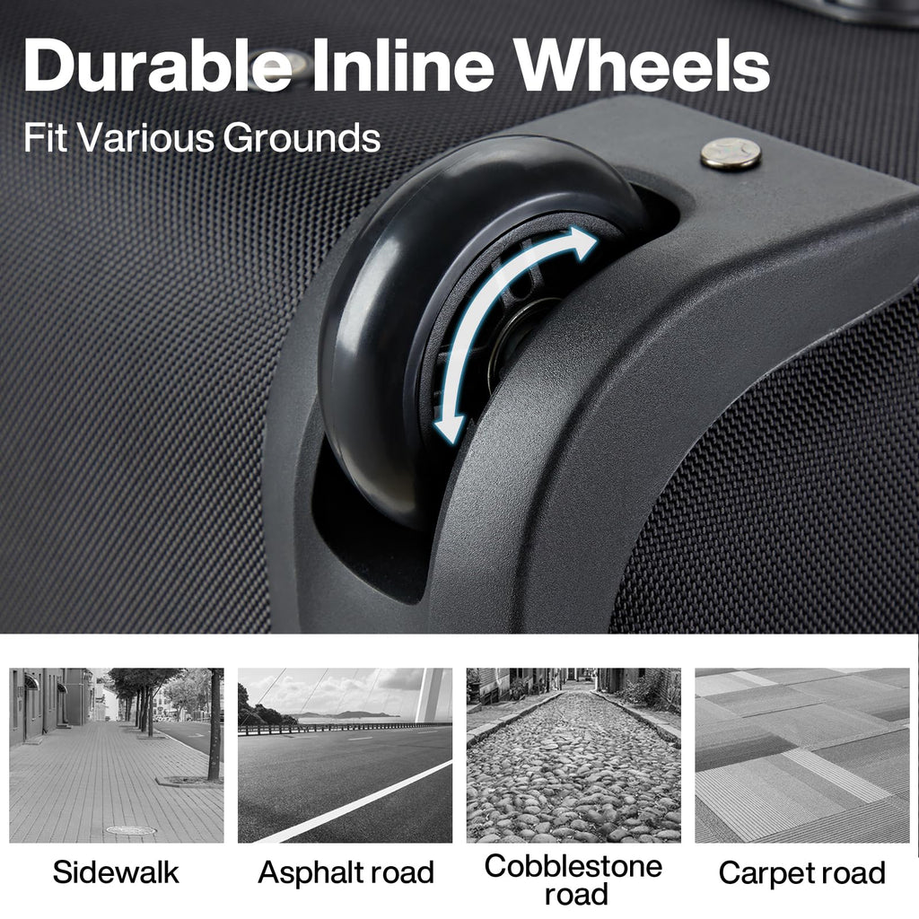 Expandable Carry On Luggage with Wheels Foldable Duffle Bag S5914