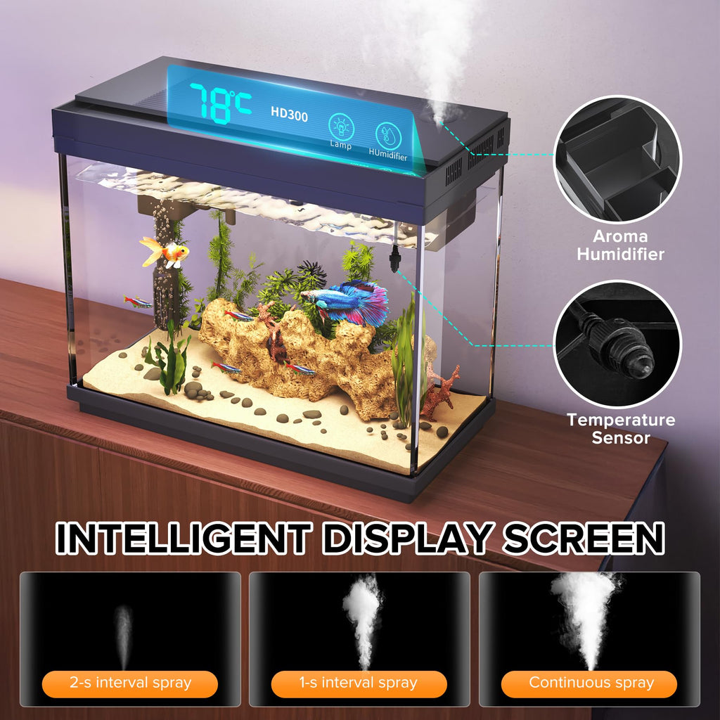 2.4-Gallon Aquarium Starter Kit with Quiet Pump R982