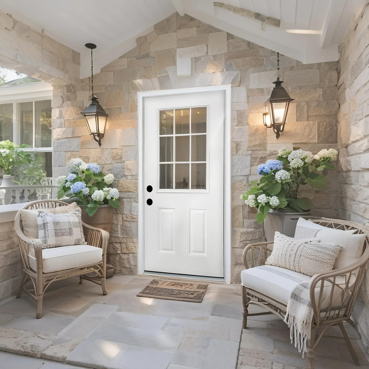36 x 80 Fiberglass Entry Door with Vinyl Frame Low-E Glass Right Hand Inswing K42492