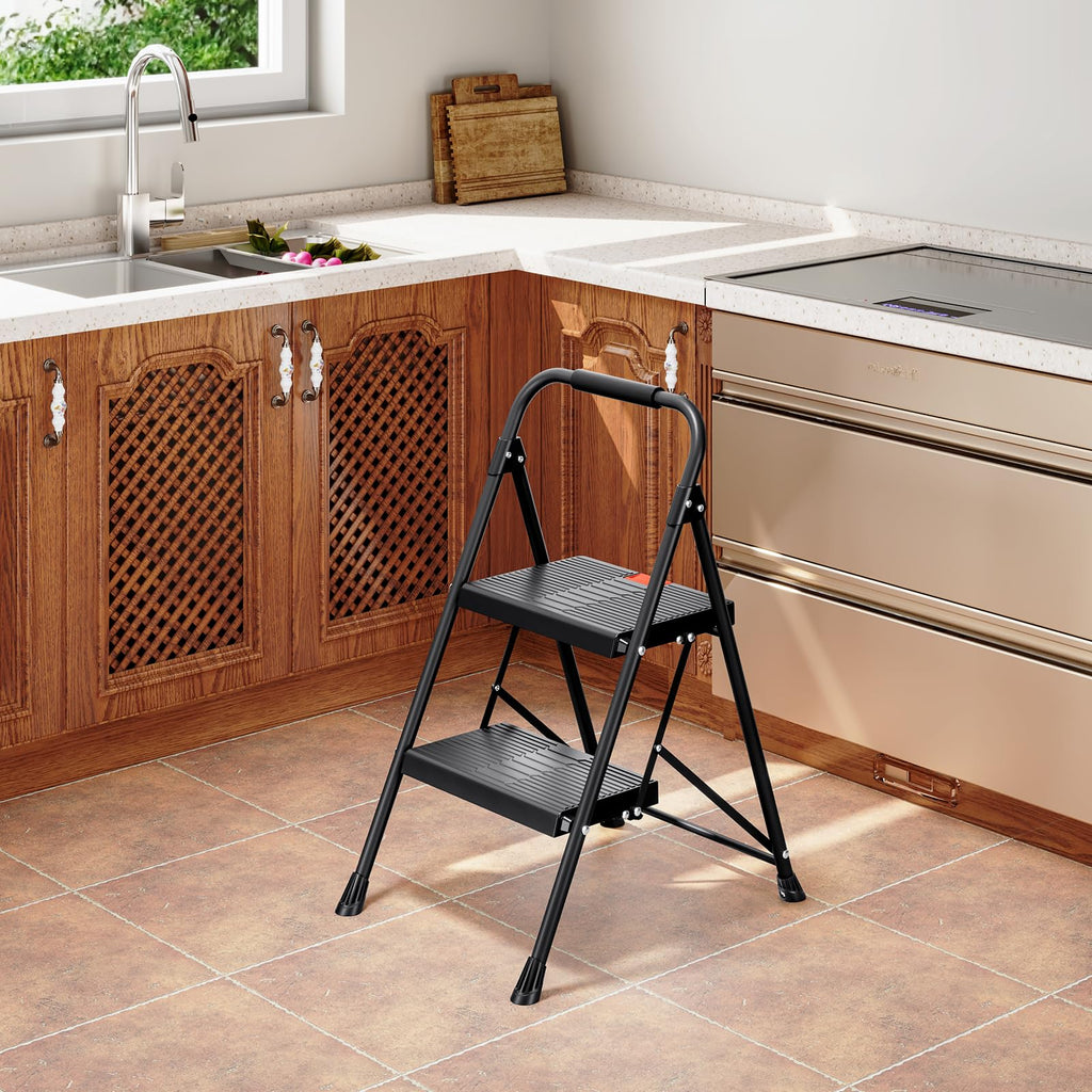 2 Step Steel Step Ladder with Handrail G578047