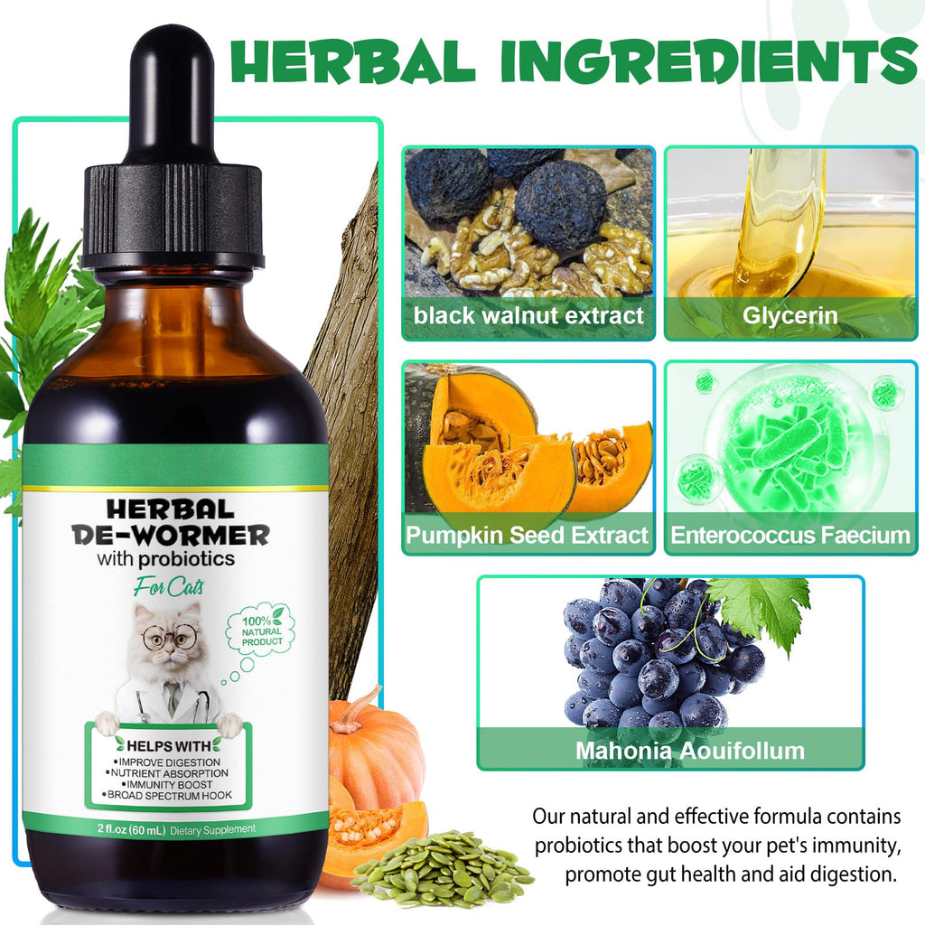 Cat Herbal Probiotics Digestive Supplement Drops 60ml X449