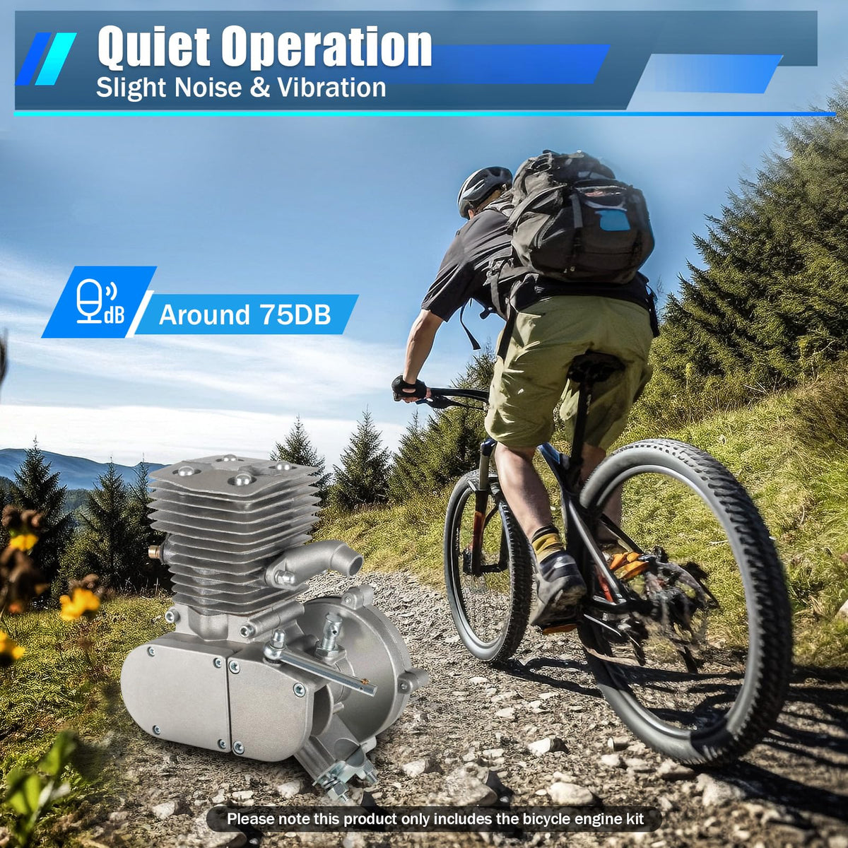 100CC 2-Stroke Bicycle Engine Kit with 44 Tooth Sprocket M79171