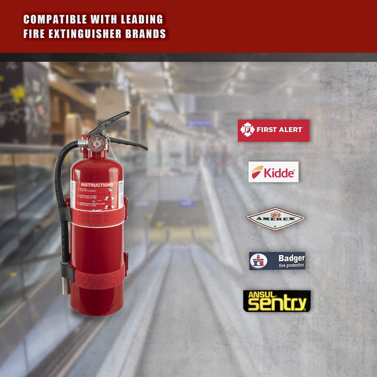 Fire Extinguisher Mounting Bracket for 2.5lb & 5lb Extinguishers G59884