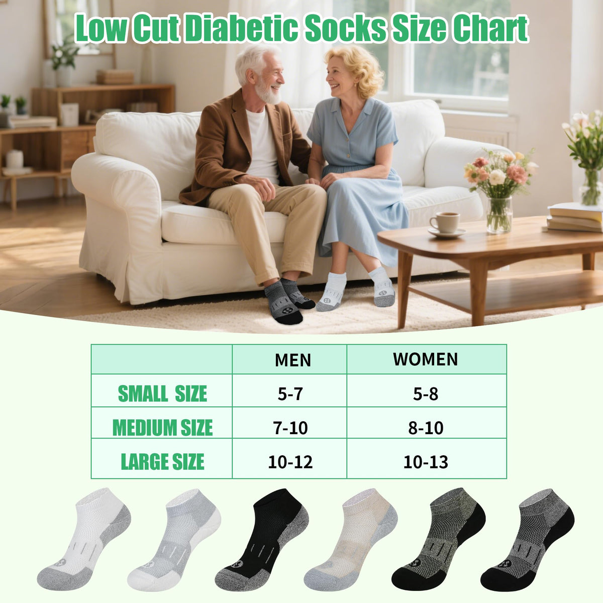 Low Cut Bamboo Viscose Diabetic Socks E637