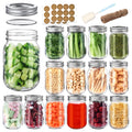 16 oz Mason Jars with Lids and Bands, 15 Pack U7949