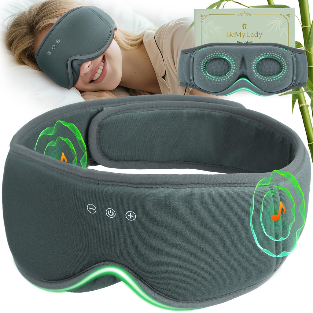 Bamboo Cotton Sleep Mask with Bluetooth Headphones T43419