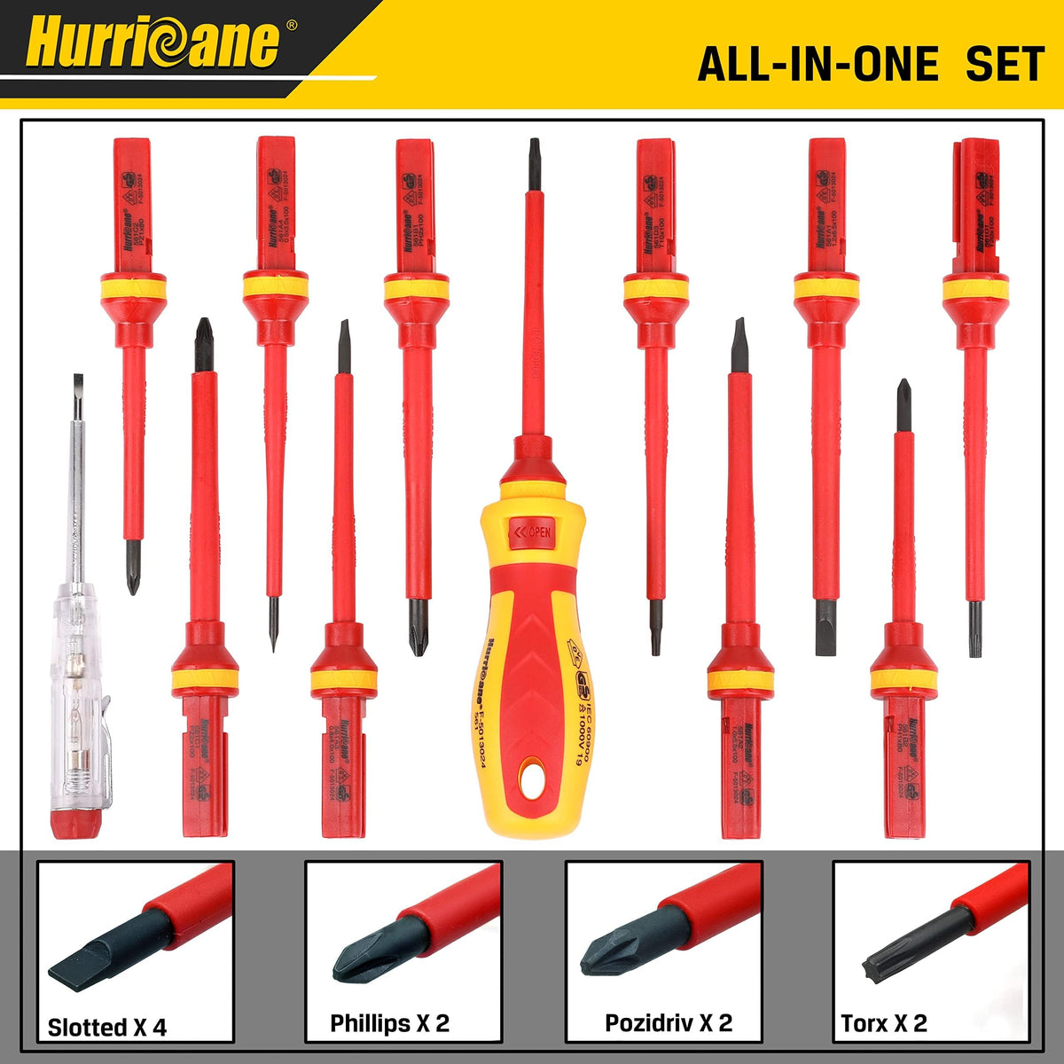 1000V Insulated 13 Piece Screwdriver Set U8008
