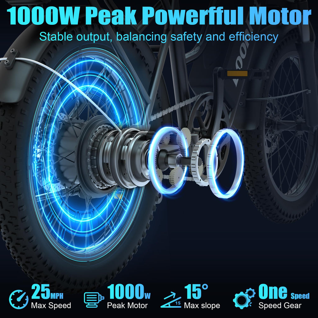 Ebike with Rear Seat & Front Basket N800