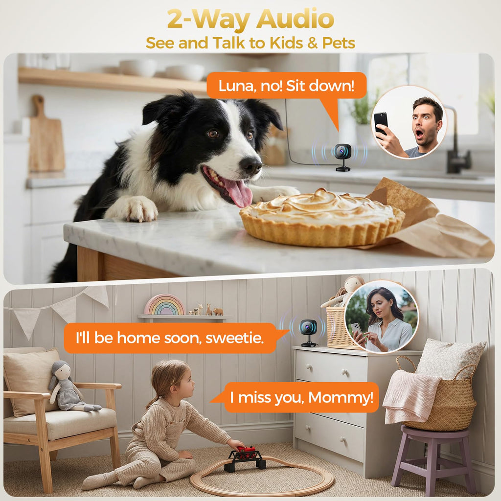 2K Indoor Security Camera 4-Pack with Night Vision L306