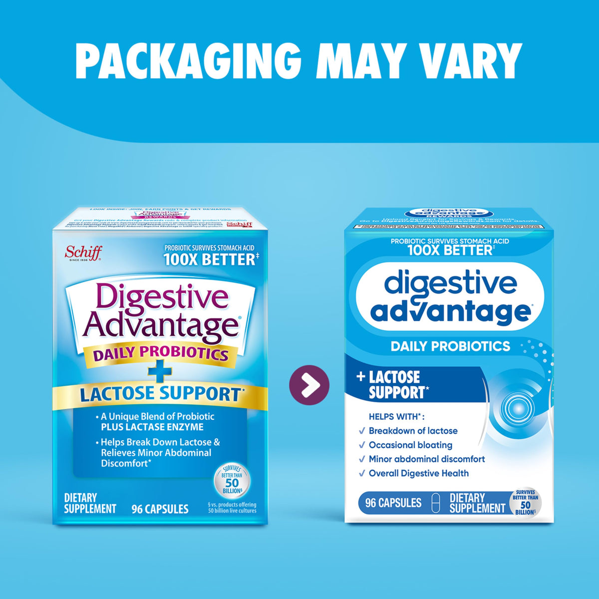 Probiotics + Lactase Digestive Enzymes 96ct W12979