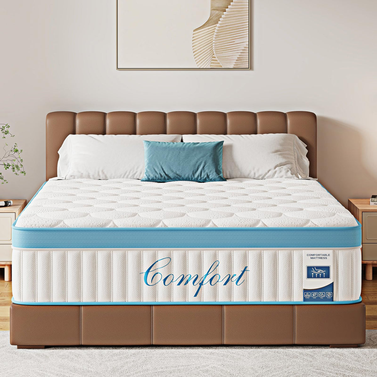 Full Size 12 Inch Firm Hybrid Memory Foam Mattress F39038