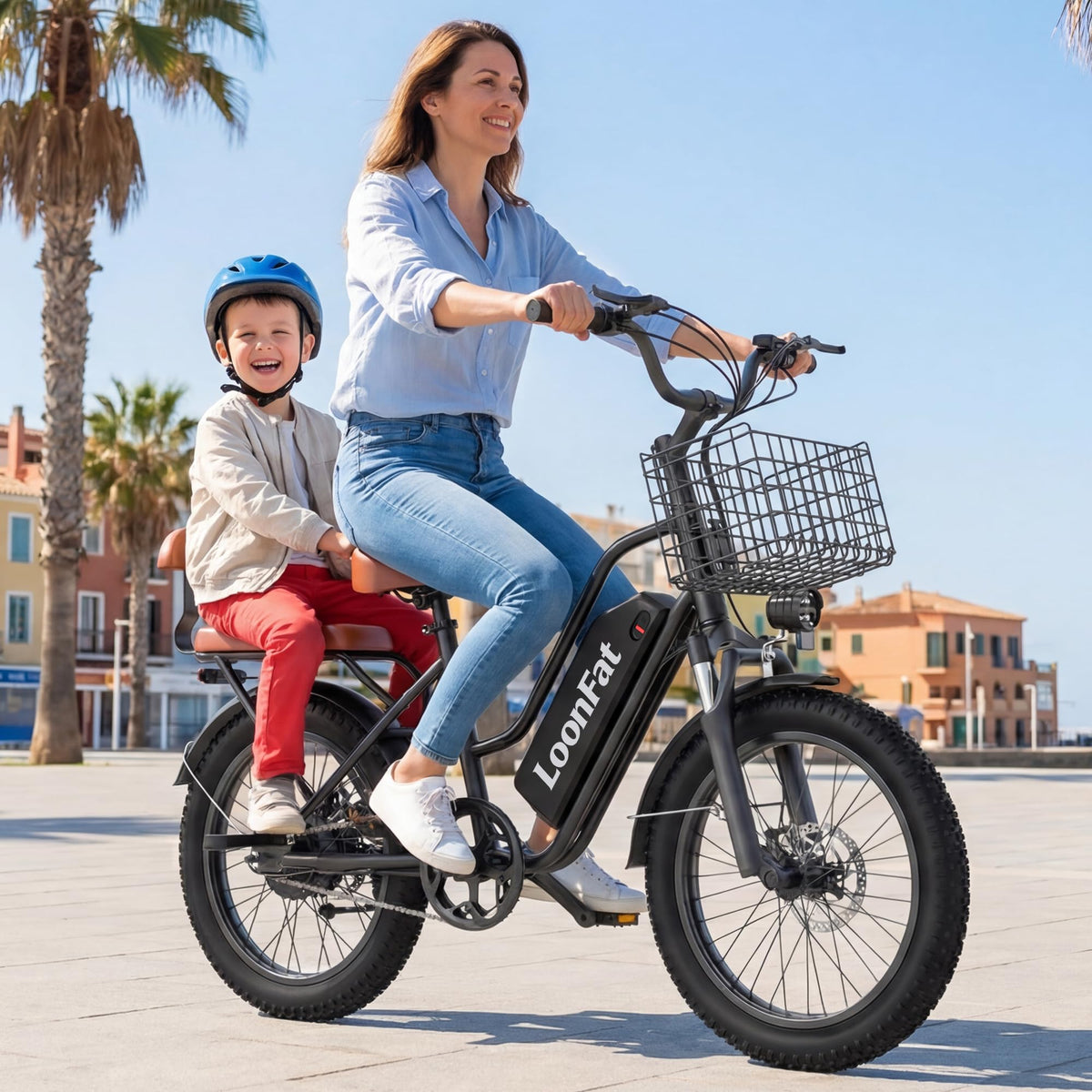 Ebike with Rear Seat & Front Basket N800