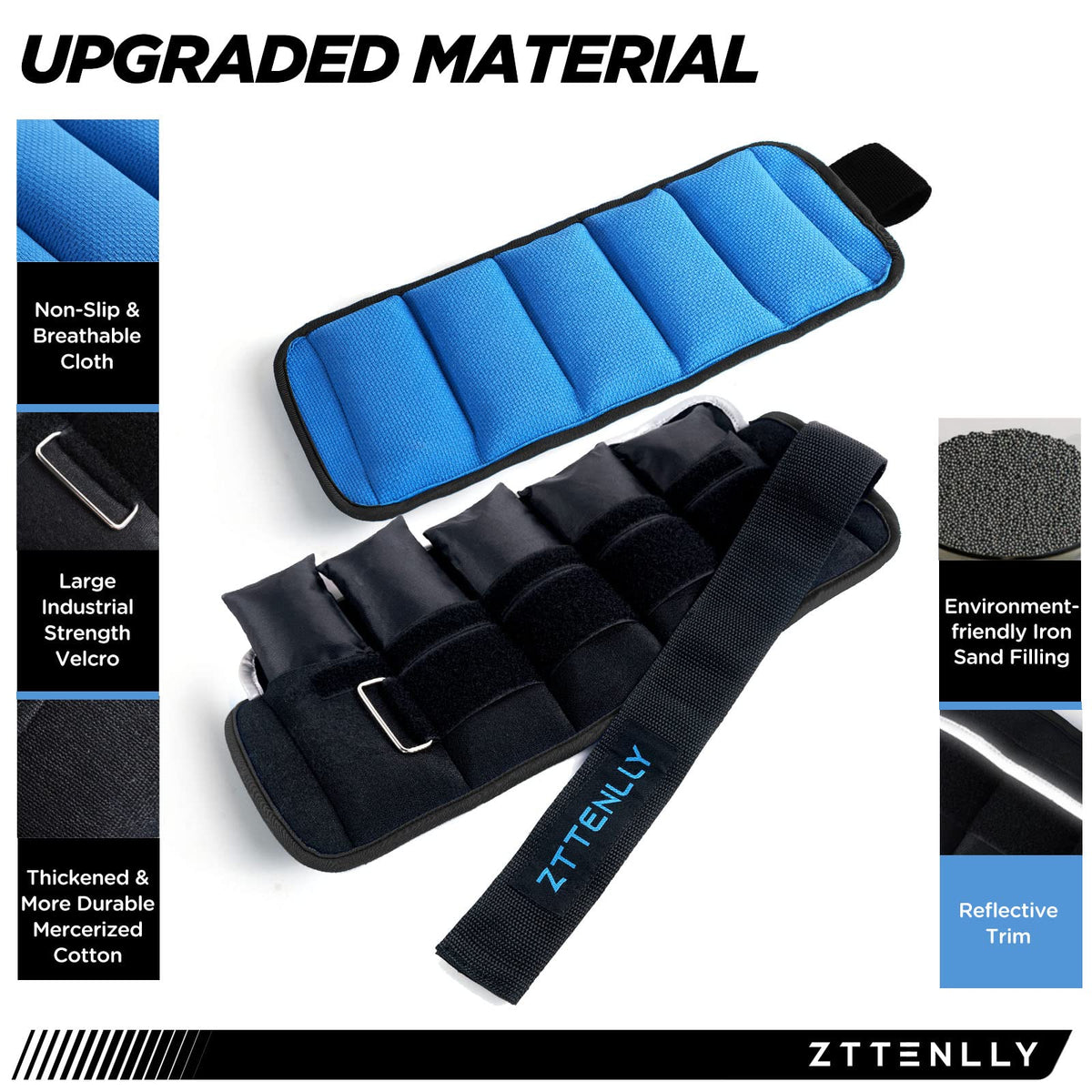 Adjustable Ankle Weights Pair with Carry Bag I4792