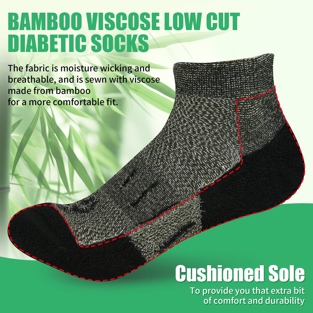 Low Cut Bamboo Viscose Diabetic Socks E637