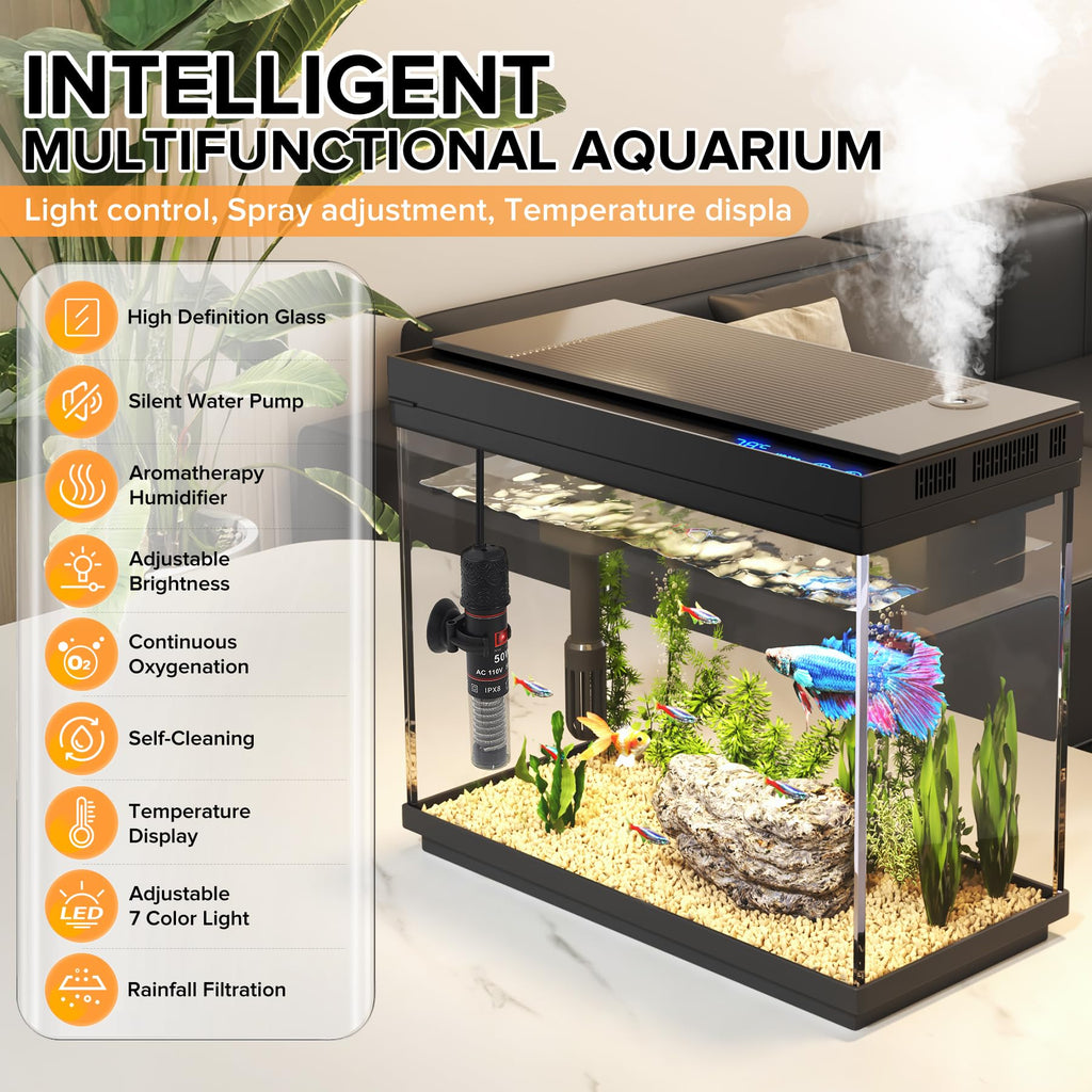 2.4-Gallon Aquarium Starter Kit with Quiet Pump R982