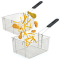 Electric Fryer Basket with Rubber Handle Grip, 2 Pcs H350411
