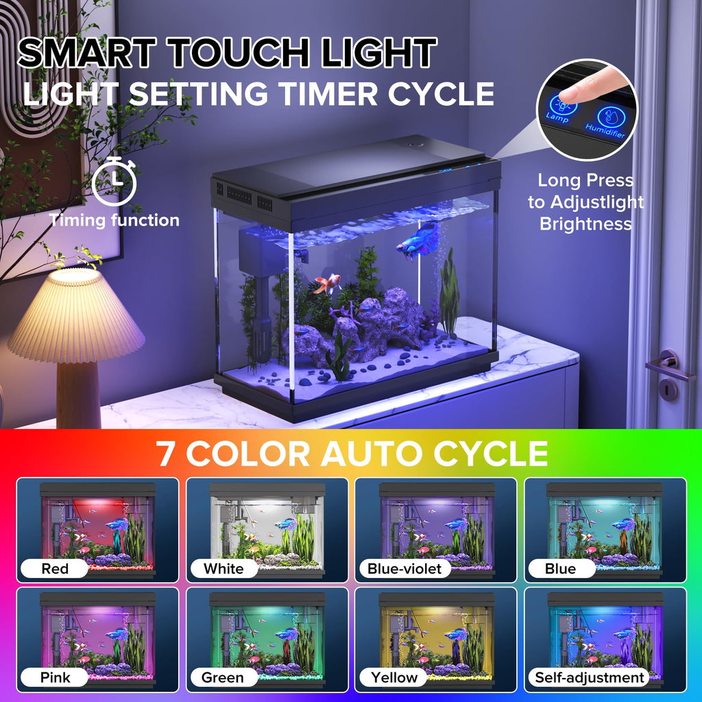 2.4-Gallon Aquarium Starter Kit with Quiet Pump R982