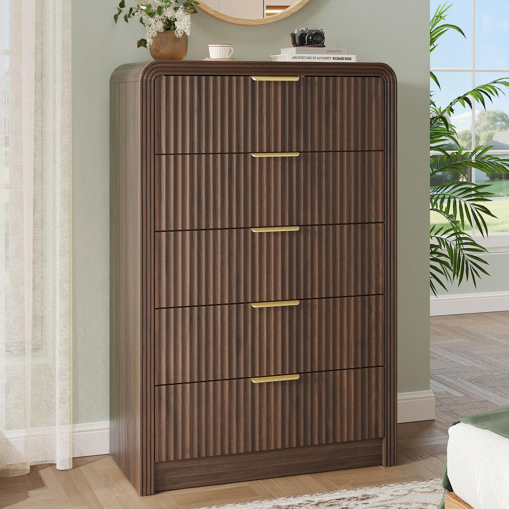 Fluted 5 Drawers Dresser U59724