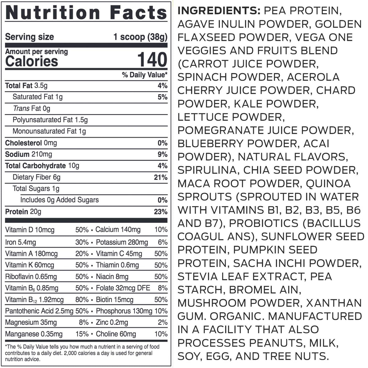 Vegan Vanilla Protein Powder M67865