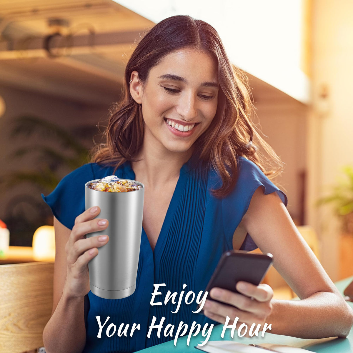 20 oz Stainless Steel Insulated Tumbler with Lid J347818