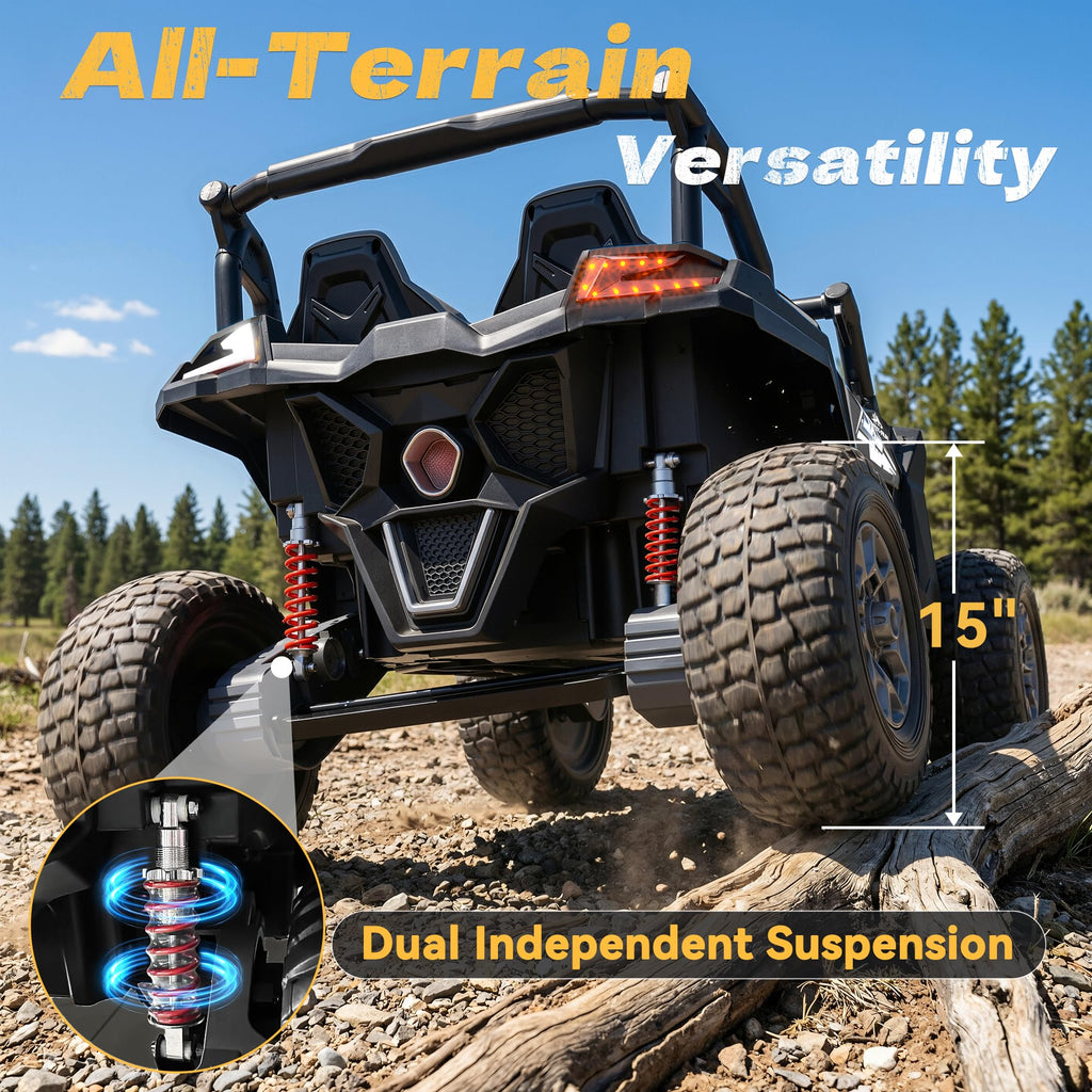 24V Ride on Toys for Big Kids 3-14, Black Q335