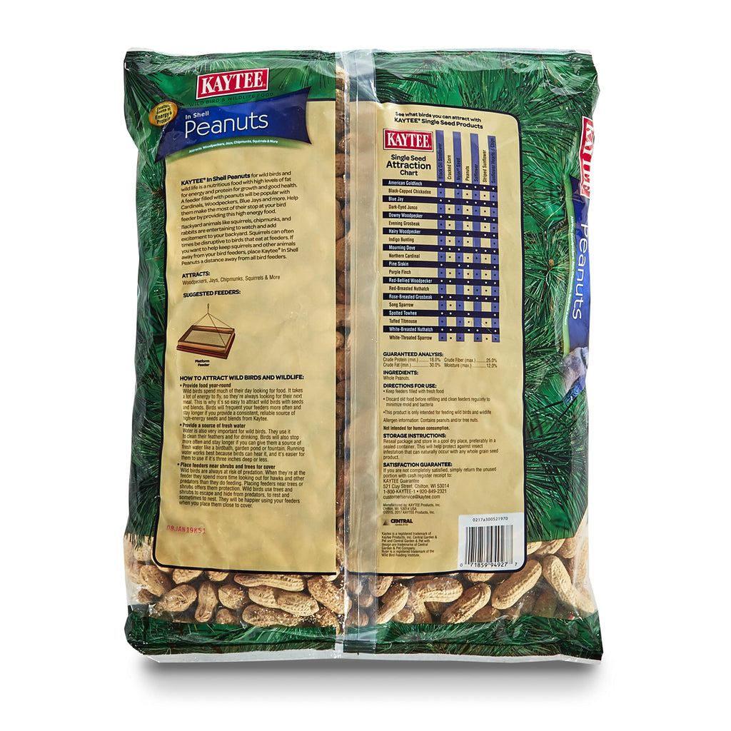Whole Peanuts in Shell for Wild Birds, Two 5 Pound Bags F5427