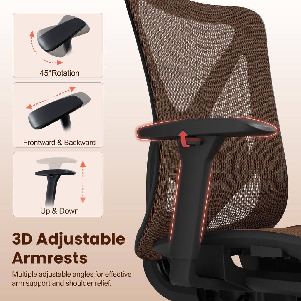 Ergonomic Mesh Office Chair with Adjustable Lumbar Support E2127