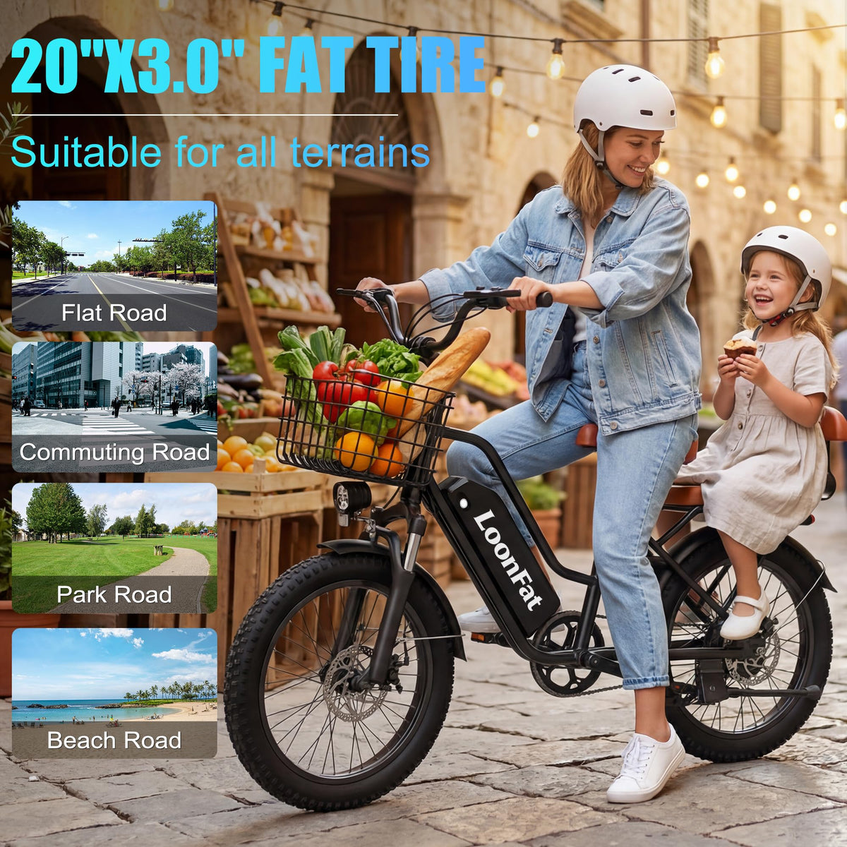 Ebike with Rear Seat & Front Basket N800