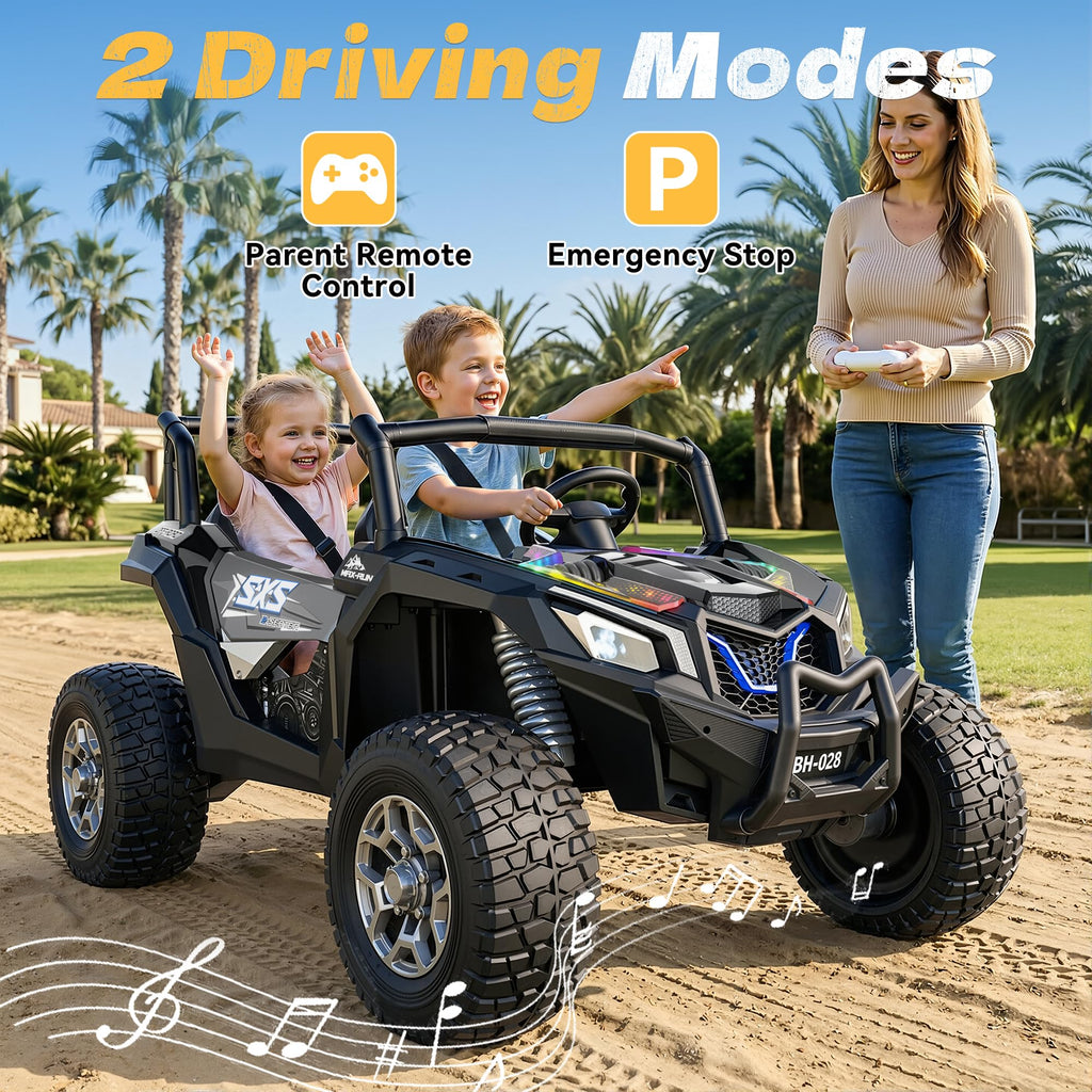 24V Ride on Toys for Big Kids 3-14, Black Q335
