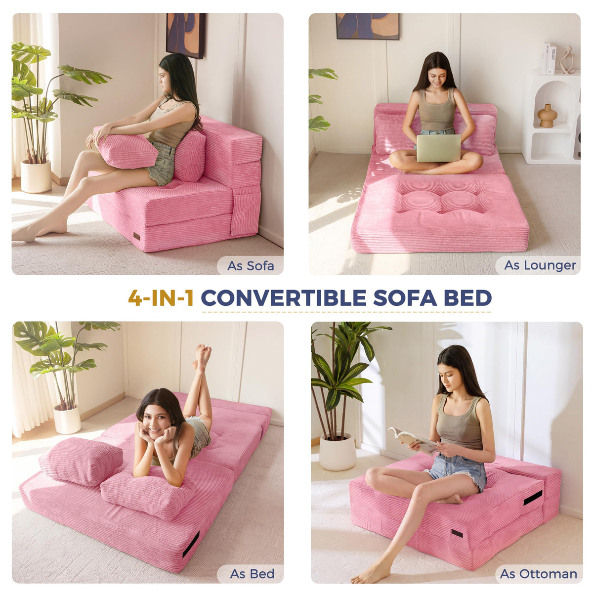 Convertible Sofa Bed with Pillow P11578